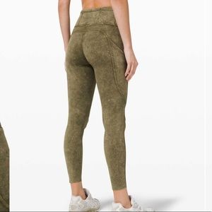 Lululemon ice-dyed fast and free legging. Nulux fabric